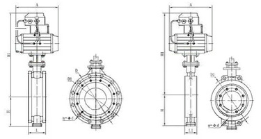 氣動調節(jié)蝶閥結構圖